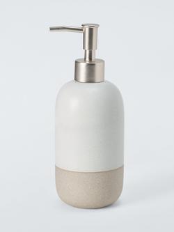 John Lewis Matte Ceramic Soap Dispenser, Natural, 