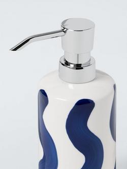 John Lewis Wavy Stripe Soap Dispenser - view 2, Delft