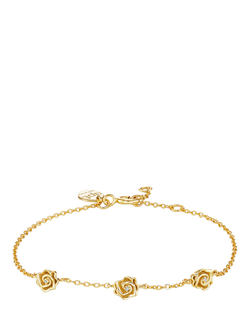 DPT Antwerp 3 Rose and Diamond Bracelet, Gold, Yellow Gold Plated