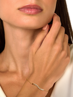 DPT Antwerp 10 Diamond Wave Bracelet, Gold - view 2, Yellow Gold Plated