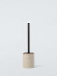 John Lewis Glazed Ceramic Toilet Brush and Holder, Grey