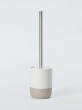 John Lewis Matte Ceramic Toilet Brush and Holder, Natural