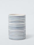 John Lewis Fine Stripe Bathroom Tumbler, Navy