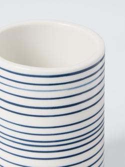 John Lewis Fine Stripe Bathroom Tumbler, Navy - view 2, 