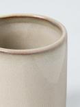 John Lewis Glazed Ceramic Bathroom Tumbler, Grey