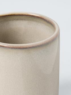 John Lewis Glazed Ceramic Bathroom Tumbler, Grey - view 2, 