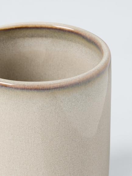 John Lewis Glazed Ceramic Bathroom Tumbler, Grey - view 2, 