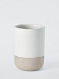 John Lewis Matte Ceramic Bathroom Tumbler, Natural