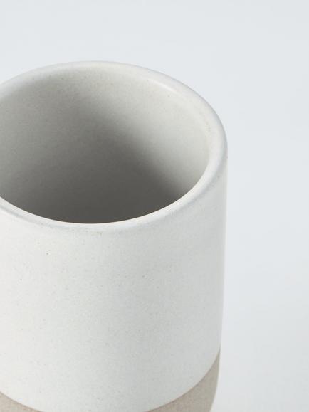 John Lewis Matte Ceramic Bathroom Tumbler, Natural - view 2, 