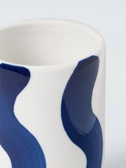 John Lewis Wavy Stripe Bathroom Tumbler - view 2, Delft