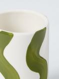 John Lewis Wavy Stripe Bathroom Tumbler, Olive