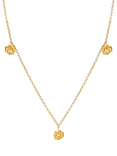 DPT Antwerp 3 Rose and Diamond Necklace, Gold