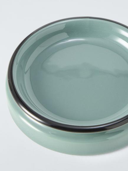 John Lewis Enamel Effect Soap Dish - view 2, Sage