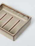 John Lewis Glazed Ceramic Soap Dish, Grey