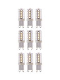 Saxby G9 LED 3.2W Dimmable Clear Capsule Bulbs, Cool White, Pack of 9