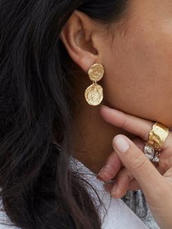 Deborah Blyth Thalassa Double Drop Earrings, Gold - view 2, Gold