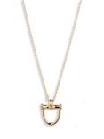 Ralph Lauren Crystal Horse Bit Pendant, Gold/Clear