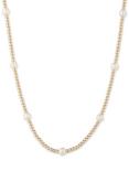Ralph Lauren Faux Pearl Collar Necklace, Gold/White