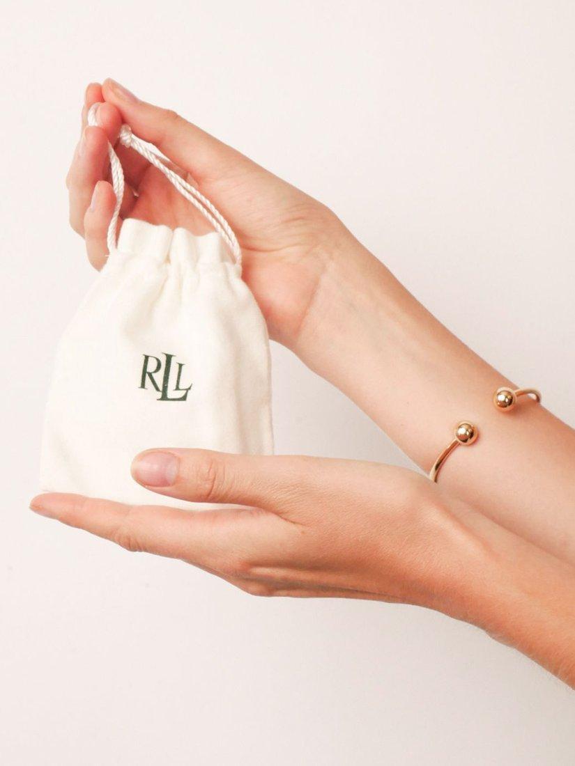 Product image 2 of 2, which shows Ralph Lauren Stone Bar Toggle Bracelet, Gold/Pink