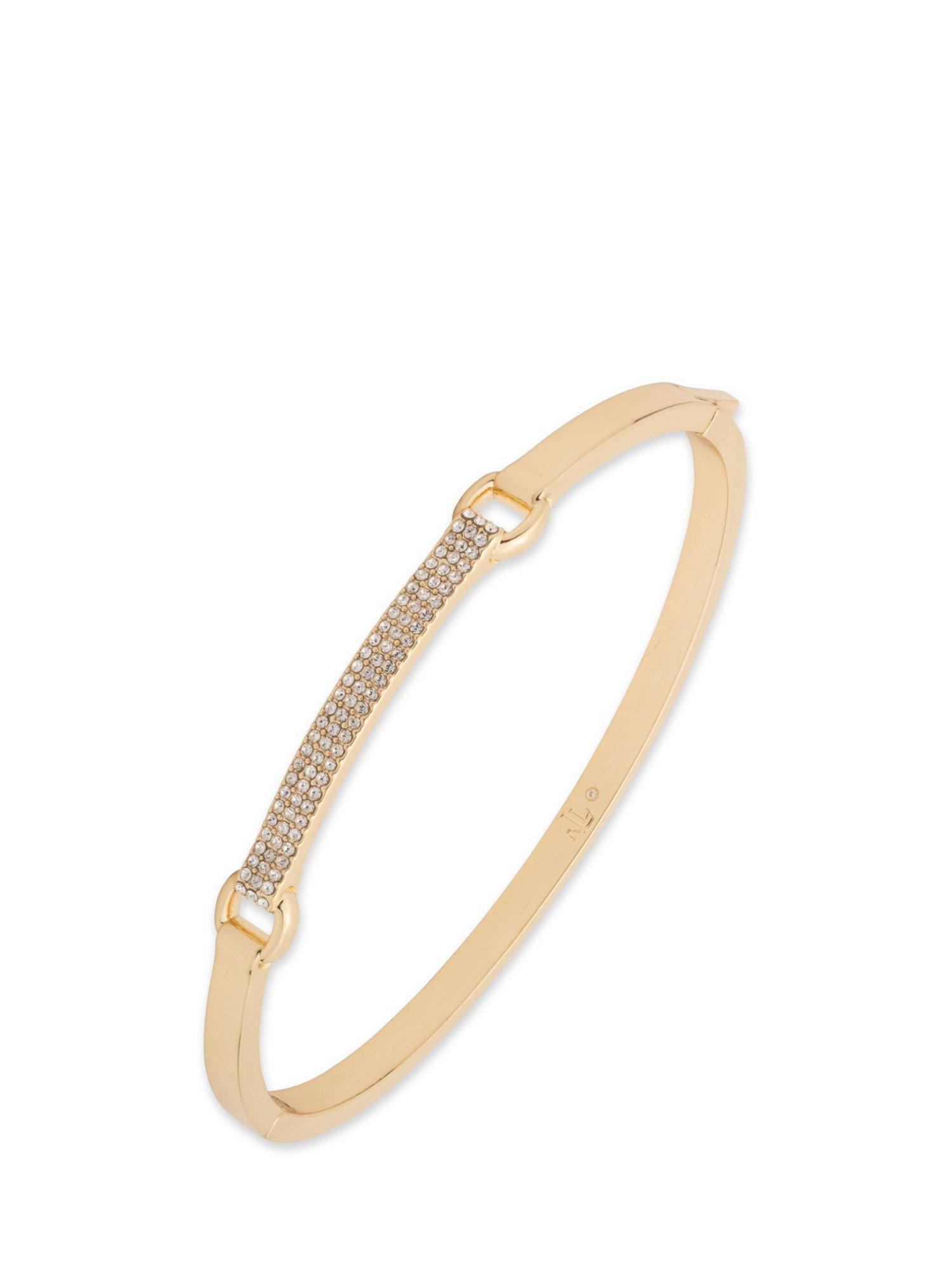 Ralph Lauren Pave Crystal Bangle, Gold/Clear