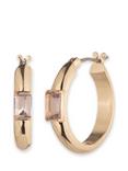 Ralph Lauren Stone Hoop Earrings, Gold/Pink