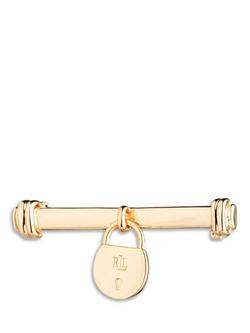Ralph Lauren Padlock Charm Brooch Pin, Gold, Gold