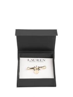 Ralph Lauren Padlock Charm Brooch Pin, Gold - view 2, Gold