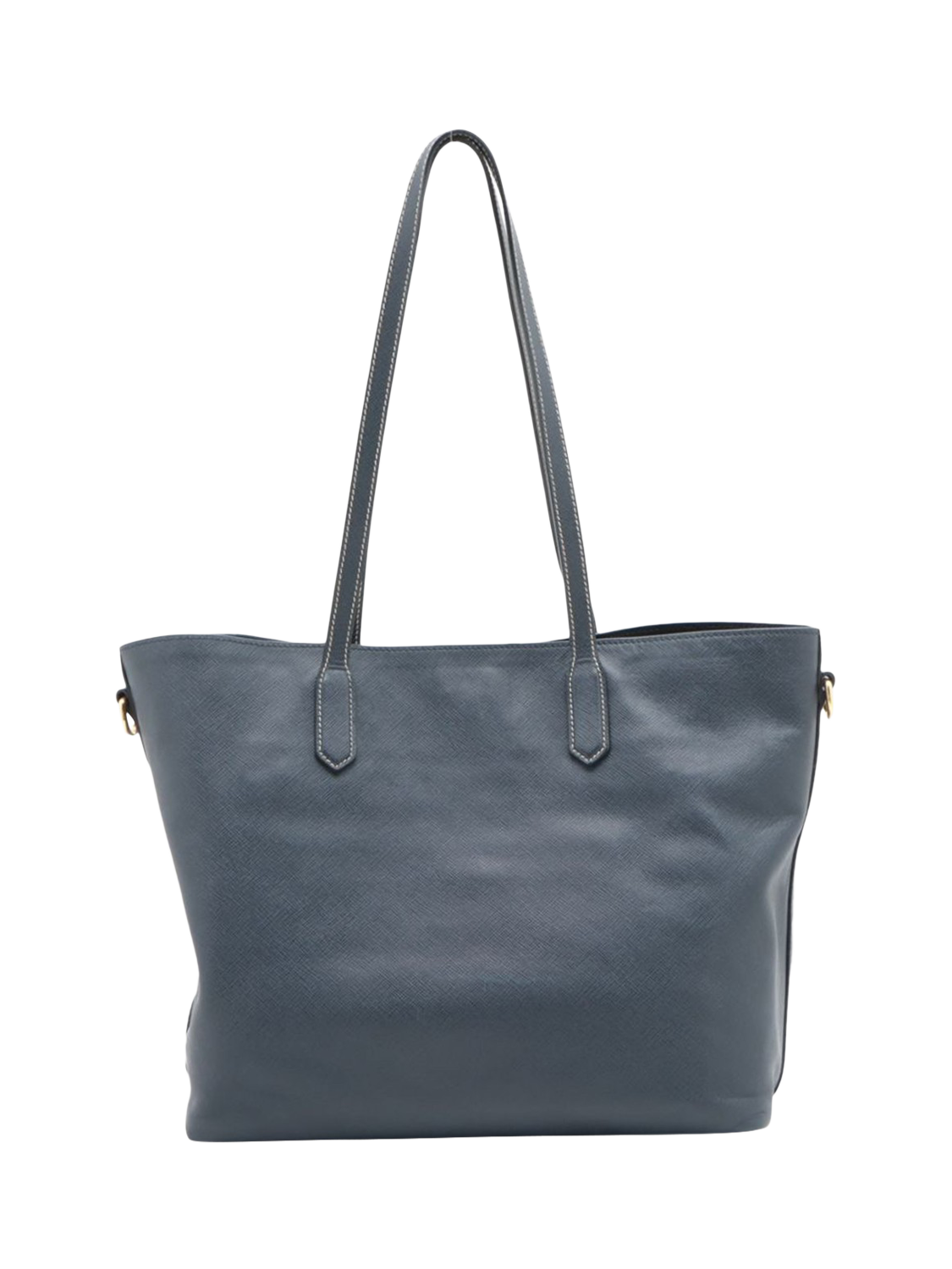 Pre-loved Prada Saffiano Leather 2Way Tote Bag, Dark Blue
