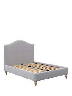 John Lewis Alice Upholstered Bed Frame, Small Double, Cotton Effect Grey