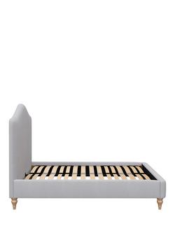 John Lewis Alice Upholstered Bed Frame, King Size - view 2, Cotton Effect Grey