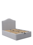 John Lewis Alice Ottoman Storage Upholstered Bed Frame, King Size, Cotton Effect Grey