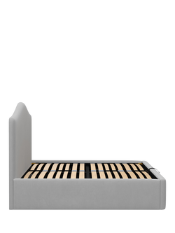 John Lewis Alice Ottoman Storage Upholstered Bed Frame, King Size - view 2, Deep Velvet Steel