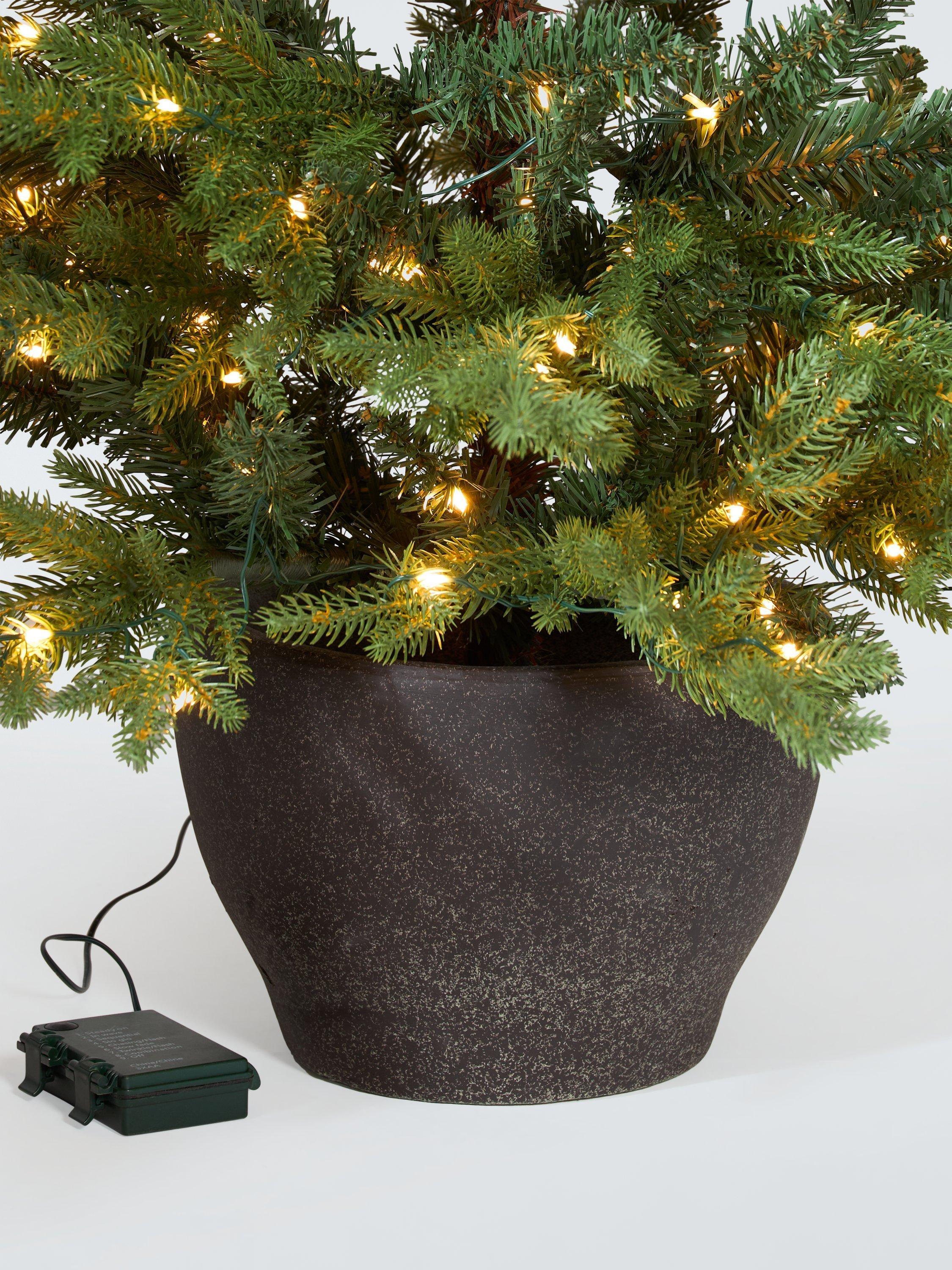 John Lewis Cotswold Potted Pre-lit Christmas Tree