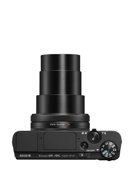 Sony Cyber-shot DSC-RX100 VII Camera, 4K, 20.1MP, 8x Optical Zoom, Wi-Fi, Bluetooth, NFC, OLED EVF, 3" Tiltable Touch Screen, Black - view 2, Black