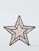 John Lewis LED Star Light, Warm White, Copper Wire