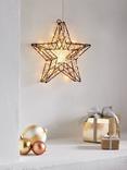 John Lewis LED Star Light, Warm White, Copper Wire