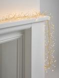 John Lewis 480 Cluster Vine Multifunction Micro LED Lights, Lit Length 3m, Warm White/Gold Wire