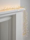 John Lewis 960 Cluster Vine Multifunction Micro LED Lights, Lit Length 6m, Warm White/Gold Wire