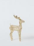 John Lewis Battery Operated 100 Micro LED Gold Shimmer Stag, H66cm