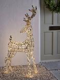 John Lewis Battery Operated 100 Micro LED Gold Shimmer Stag, H66cm
