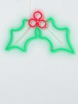 John Lewis Neon Holly Light, Red/Green