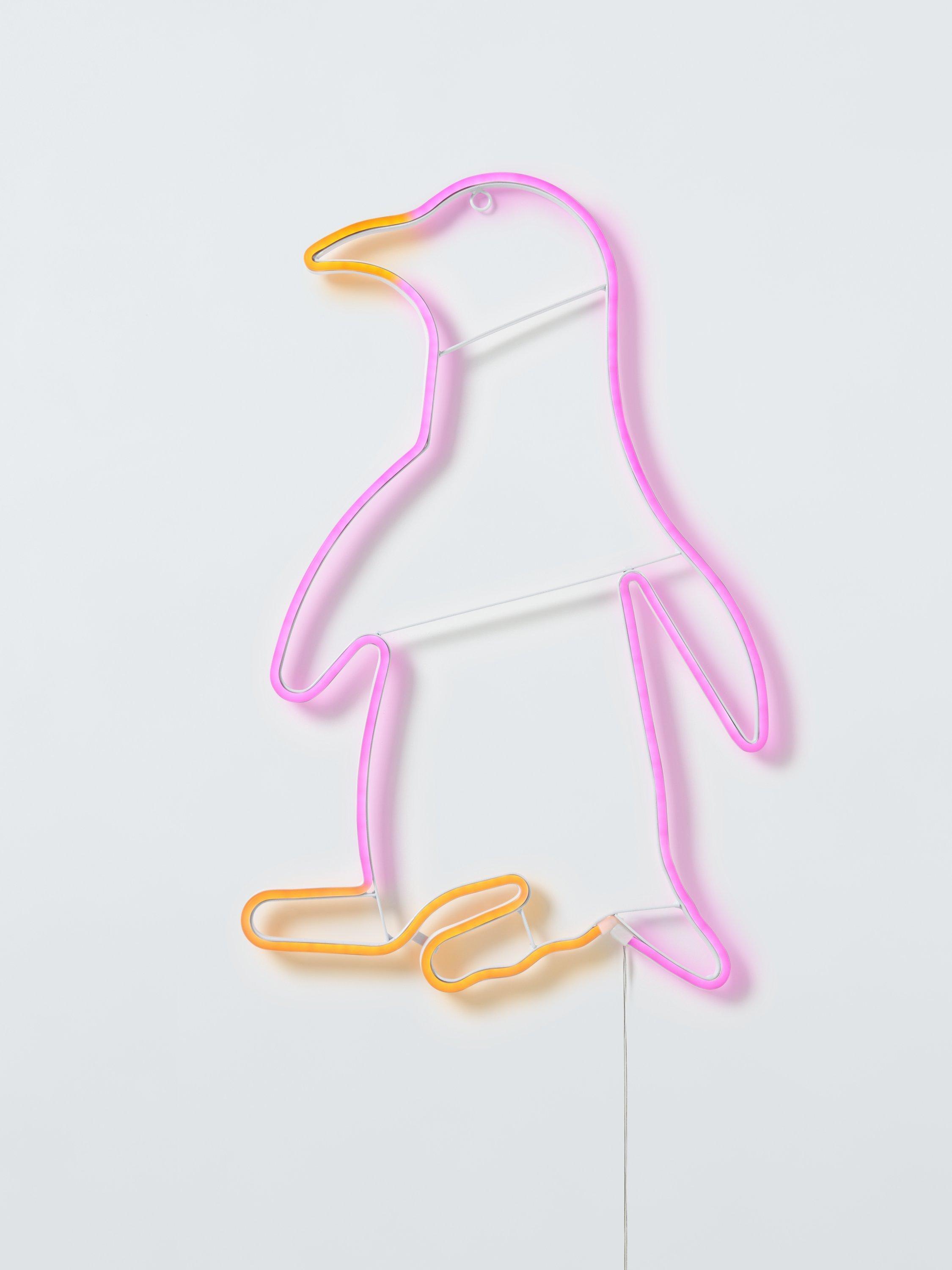 John Lewis Neon Penguin Light, Pink
