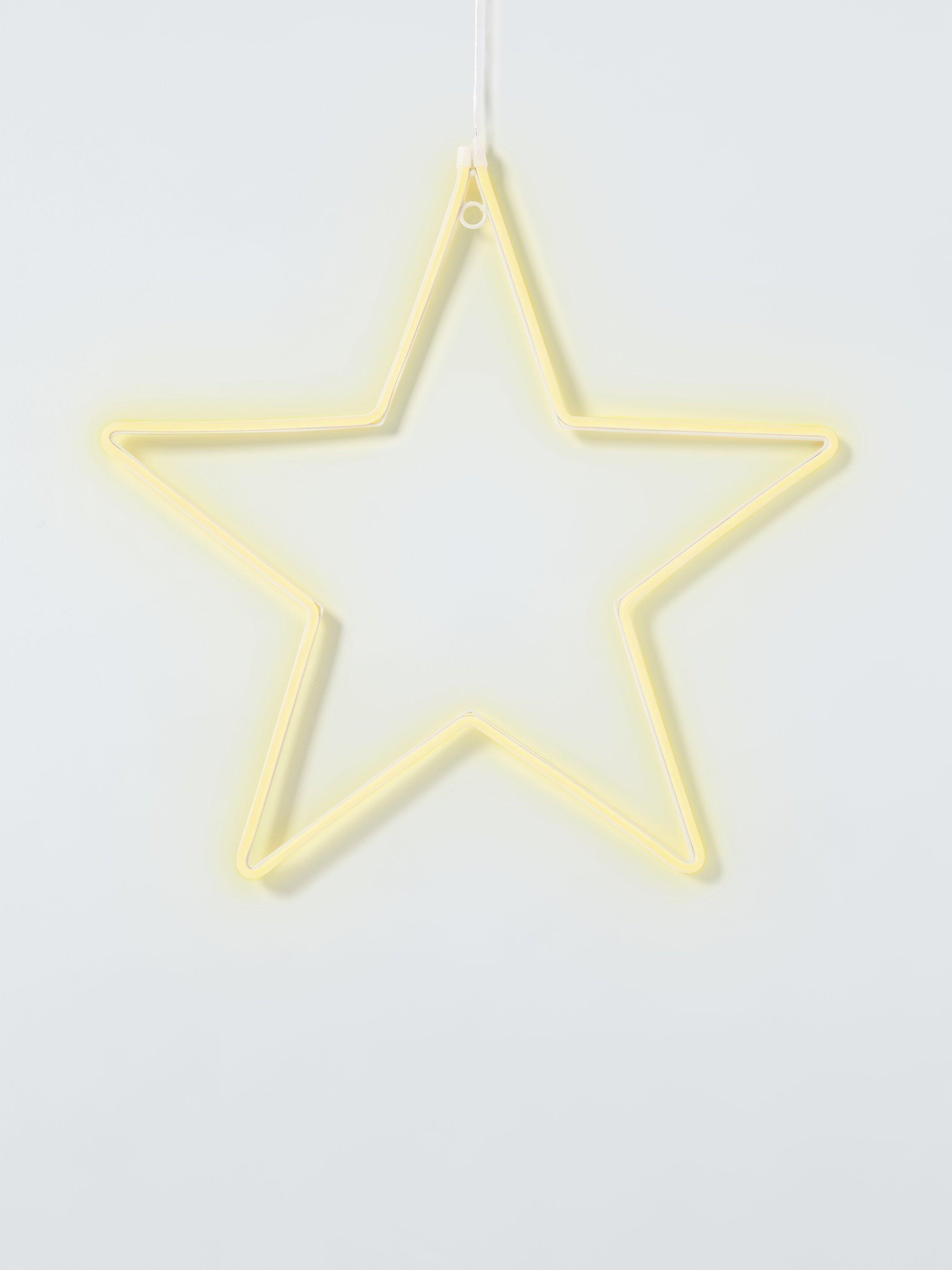 John Lewis Neon Star Light, White
