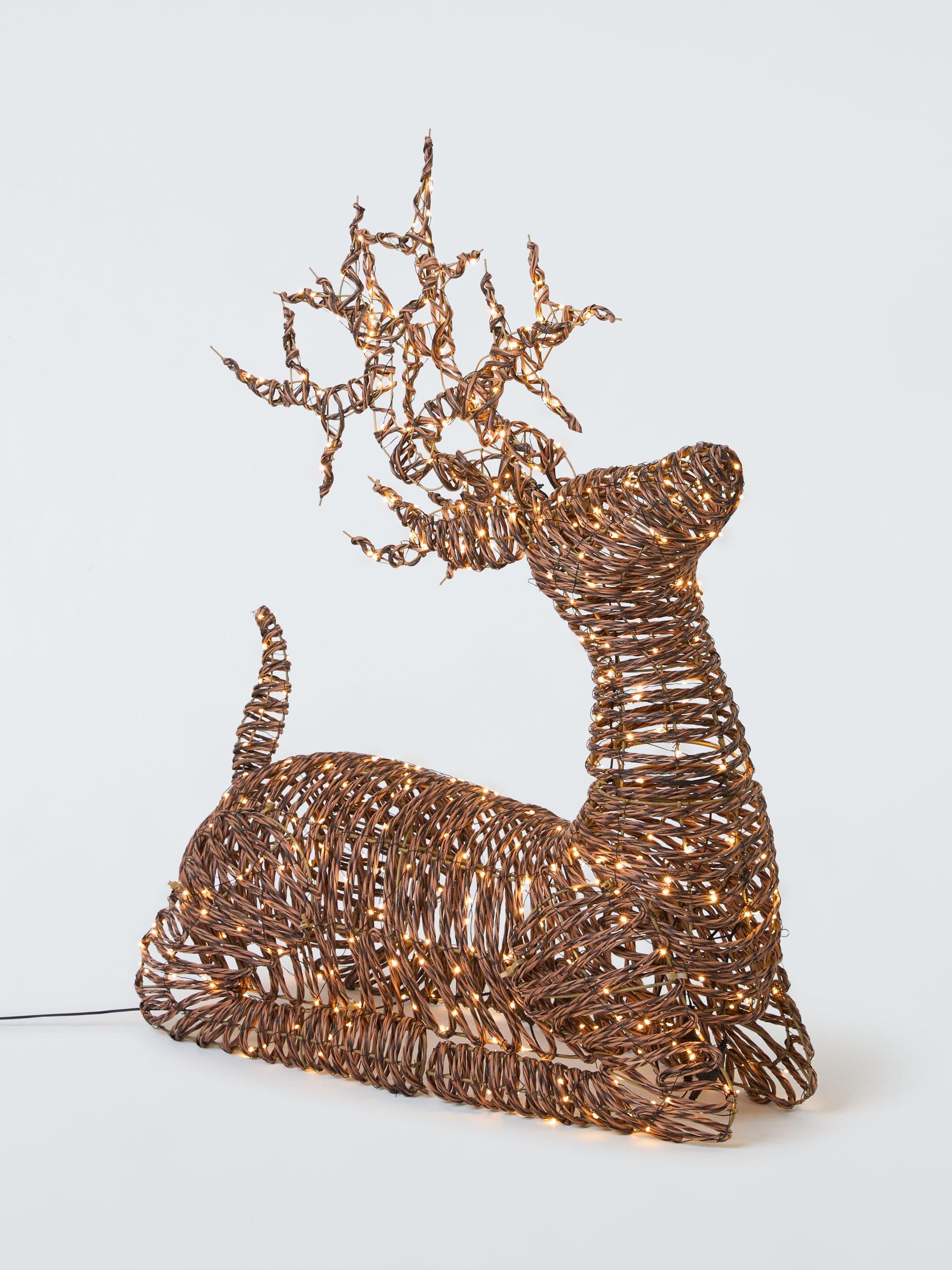 John Lewis 630 Micro LED Lying Reindeer Figure