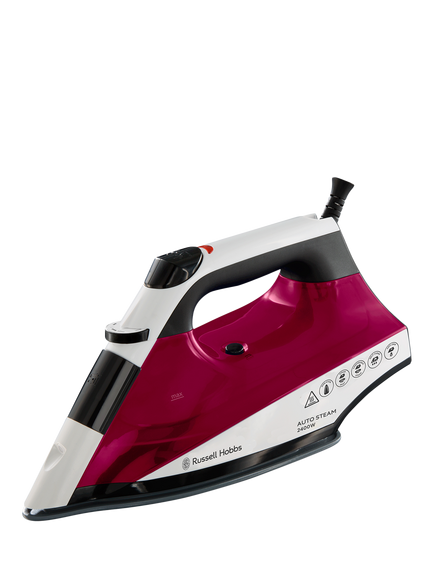 Russell Hobbs 22520 Auto Steam Iron, Red/White/Black, Red/White/Black