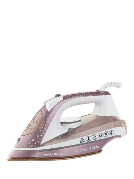 Russell Hobbs Pearl Glide Steam Iron, Pink/White, Pink/White