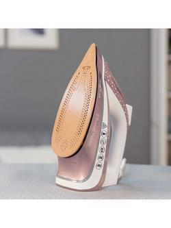 Russell Hobbs Pearl Glide Steam Iron, Pink/White - view 2, Pink/White