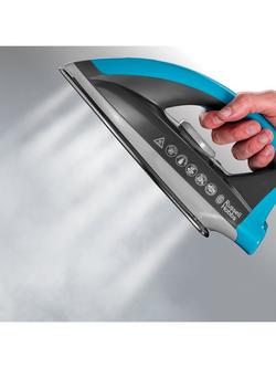 Russell Hobbs SteamPower Aqua Steam Generator Iron, Black/Blue - view 2, Black/Blue