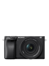 Sony A6400 Compact System Camera with 16-50mm OSS II Power Zoom Lens, 4K Ultra HD, 24.2MP, 4D Focus, Wi-Fi, Bluetooth, NFC, OLED EVF, 3" Tilting Touch Screen, Black