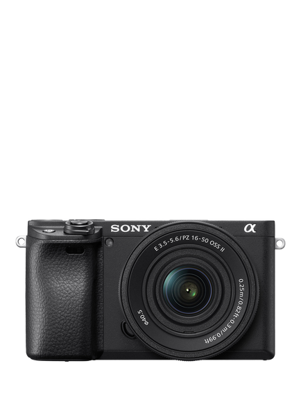 Sony A6400 Compact System Camera with 16-50mm OSS II Power Zoom Lens, 4K Ultra HD, 24.2MP, 4D Focus, Wi-Fi, Bluetooth, NFC, OLED EVF, 3" Tilting Touch Screen, Black, Black